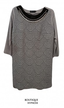 Dzianinowa tunika, tłoczony...