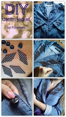 Dzięki ćwiekom, dżetom itp. można nadać rzeczom oryginalnego charakteru. Denim jacket by Forensse :)