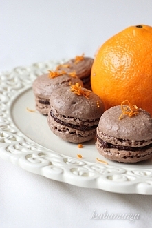 Makaroniki czekoladowe z pomarańczą