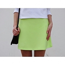 Trapezowa, limonkowa spódniczka - 29,99zł - klik w zdjęcie