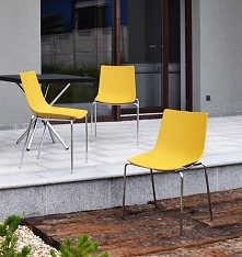 Krzesło - Quadre - Volt - żółte