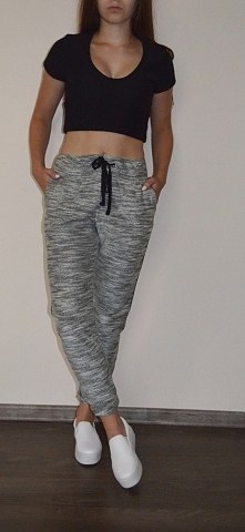 spodnie melanżowe dresowe