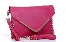 Kopertówka z ćwiekami xxl róż