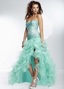 Mint Beaded Strapless Mori ...