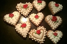 Pierniki ślubne, podziękowanie dla gości weselnych, śliczne i smaczne:)