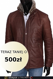 KURTKA SKÓRZANA PIKOWANA MĘSKA DORJAN CM BRU117 teraz taniej w sklepie internetowym firmy DORJAN