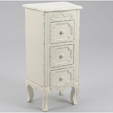 Od dziś dzięki tej cudownej białej komodzie o oryginalnym kształcie, Biżuteria bądź inne drobiazgi mogą znaleźć się w jednym miejscu. Praktyczność i elegancja - zalety prowansal...