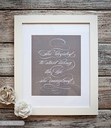 "She decided to start ...