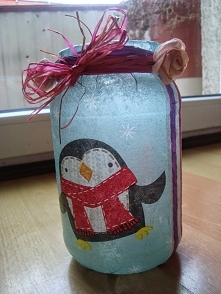 Słoik ozdobiony metodą decoupage. Więcej po kliknięciu w zdjęcie :)