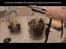 DIY zrób to sam... świecznik w 3 minuty... coś z niczego... szyszki