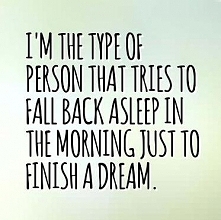 I'm the type of person...