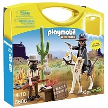 Dziki, Dziki, Dziki Zachód:)

Zapakowany w wygodną walizkę Zestaw Playmobil 5608 Western dla dzieci od lat 4 z kowbojami, bronią i odpowiednimi akcesoriami do stworzenia klimatu...