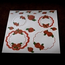 sweet roses - zestaw naklejek