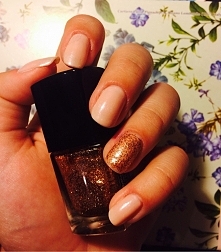 moje naturalne + złoto :)