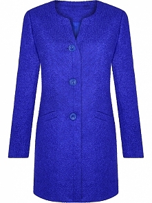 Wygodny wełniany płaszcz na guziki, również w większych rozmiarach