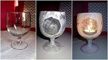 DIY świecznik decoupage
