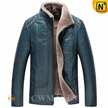 Frankfurt Embossed Shearling Leather Jacket CW870137