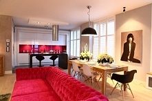 salon połączony z kuchnią