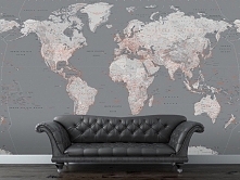 Fototapeta 1 Wall - Mapa św...