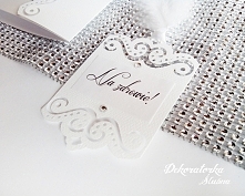 ażurowe zawieszki na wódkę weselną