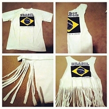 Bluzka z frędzlami diy