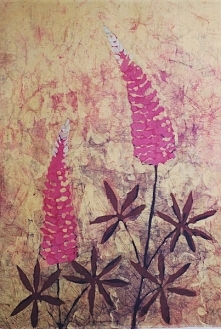 obraz kwiaty polne. Batik