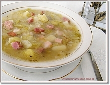 KAPUŚNIAK PODHALAŃSKI
Składniki:

    1 główka młodej kapusty  (ok. 1,20 kg )
    40 dag boczku wędzonego
    60 dag ziemniaków
    1 duża cebula (ok.12 dag)
    ½  łyżeczki  ma...