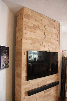 Panel drewniany - Natural Wood Panels - Dąb Cegiełka Rustykal 3D