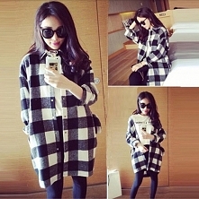 Koszula - narzutka w stylu casual, czarno-biała krata (80 zł) Jeśli jesteście zainteresowani zakupem, piszcie na dream.magasin@gmail.com. Zapraszam do obejrzenia innych artykułó...