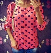 Szyfonowa koszula w serdusz...