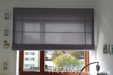 Roleta rzymska materiał VIVID kolor szary. Więcej na roletyprestige.pl :)