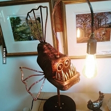 Angler Fish lamp made in Worcestershire UK