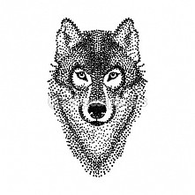 dotwork wolf