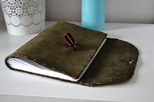 Zeszyt ręcznie robiony. Skóra