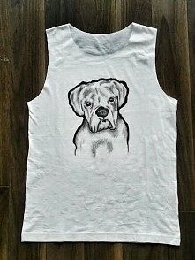 zwierzak ręcznie malowany na koszulce - made by Ofca :)