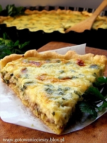 tarta z porem i pieczarkami. blog: gotowaniecieszy