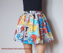 spódnica kolorowy komiks