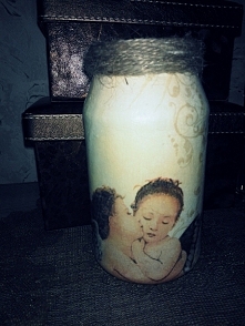 Słoik decoupage