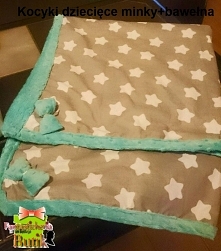 Kocyki dziecięce z połączenia dwóch materiałów, cudownie mięciutkie, prawdziwe minky+bawełna. Kolory do wyboru :)
z kokardkami lub bez. Kocyk bez wypełnienia. Zapraszam!!! :D