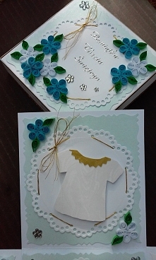 Exploding Box - Pamiątka Chrztu Świętego 
małego Michałka z figurką