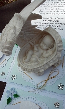 Exploding Box - Pamiątka Chrztu Świętego 
małego Michałka z figurką