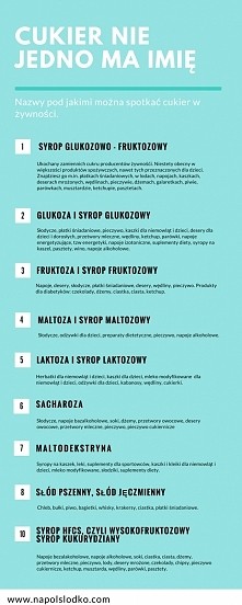 Cukier nie jedno ma imię. Od dziś czytam etykiety produktów!