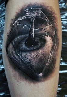 amazing 3d eye tattoo