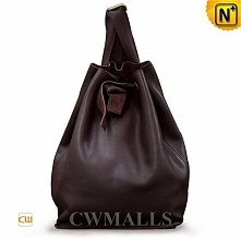 Leather Drawstring Bucket Backpack CW252085