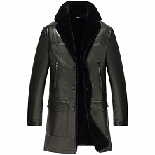 CWMALLS Black Lambskin Shearling Coat CW858101