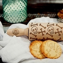 Mały wałek grawerowany do wyciskania wzorów - kości - RollingWoods