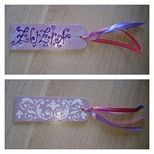 Fiołkowa zakładeczka dla młodziutkiej książkozjadaczki :)