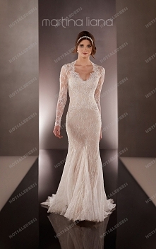 Martina Liana Lace Sleeve Wedding Dress Style 699