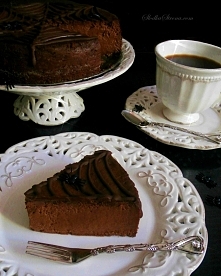 Czekoladowy Sernik z Pajęczyną - Halloween