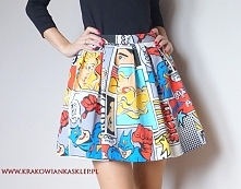 spódnica kolorowy komiks